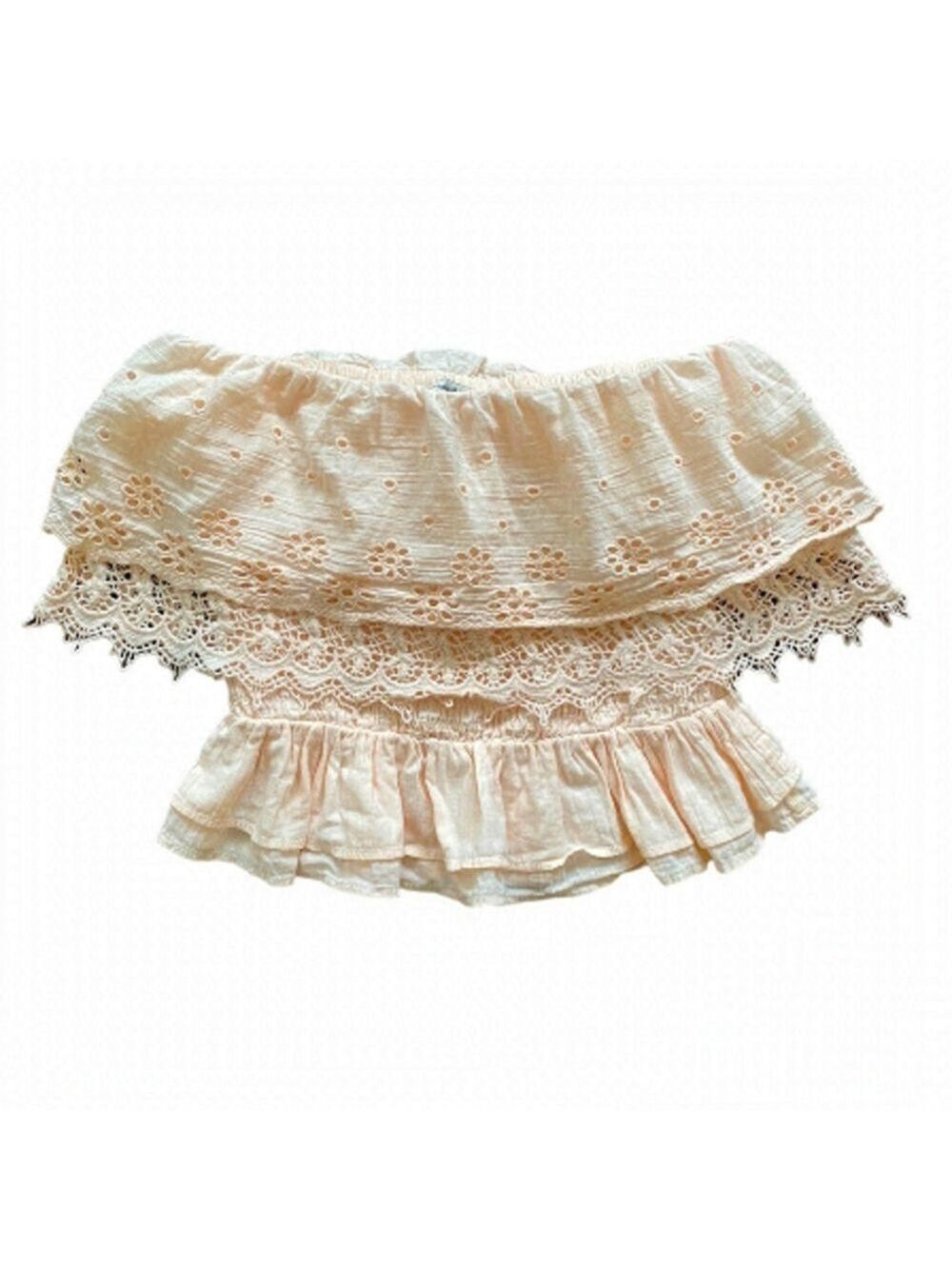 American Eagle Peach Lace Top Sleeveless Size XS